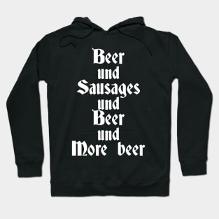 Oktoberfest beer and sausages funny drinking slogan Hoodie